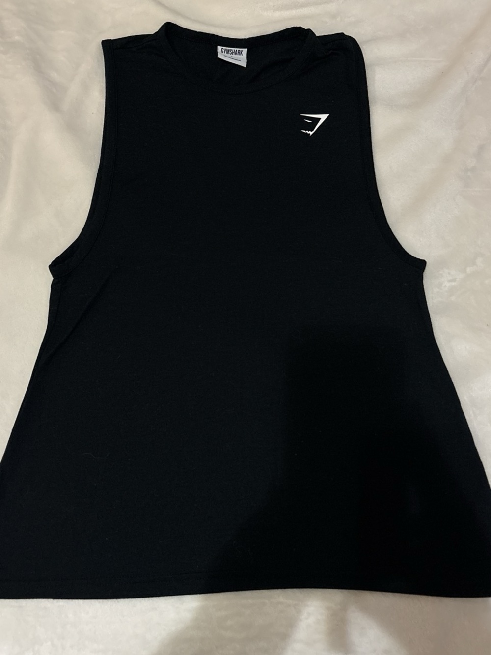 Gymshark Black Women's Muscle Tee with White Logo